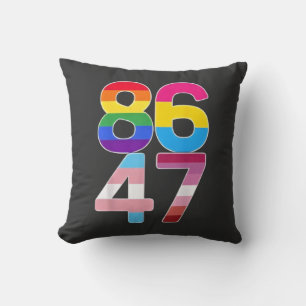 86 47 Anti Trump lustige LGBTQ Pride Month Geschen Kissen