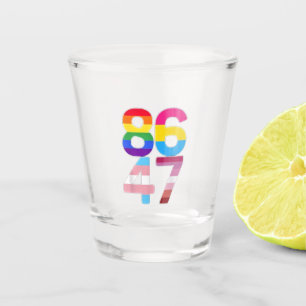 86 47 Anti Trump lustige LGBTQ Pride Month Geschen Schnapsglas