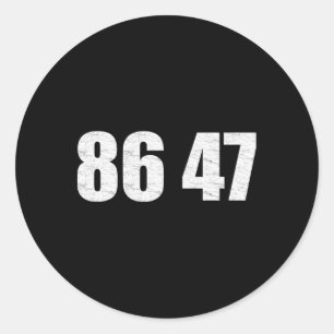 86 47 Anti-Trump-Vintage-Impeachment-Erklärung Runder Aufkleber