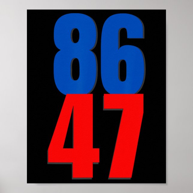86 47 Trump Protest  Poster (Vorne)