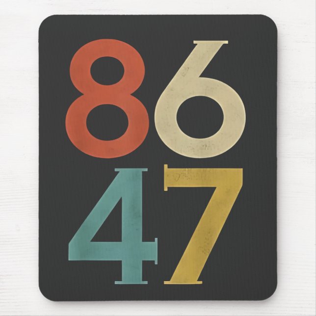 86 47 Trumps Cooler Trump-Gegner Mousepad (Vorne)