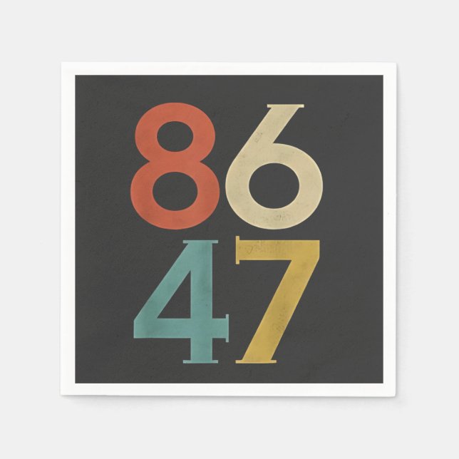 86 47 Trumps Cooler Trump-Gegner Serviette (Vorderseite)