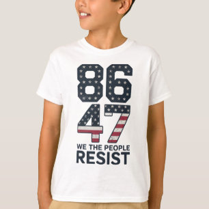 86 47 Widerstehe Anti Trump Vintage 8647 USA-Flagg T-Shirt