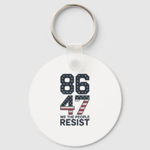 86 47 Widerstehen Anti Trump Vintage 8647 USA-Flag Schlüsselanhänger