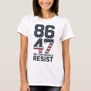 86 47 Widerstehen Anti Trump Vintage 8647 USA-Flag T-Shirt