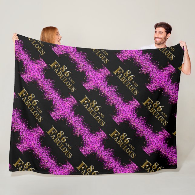 86. Geburtstag Fleecedecke (Beispiel)