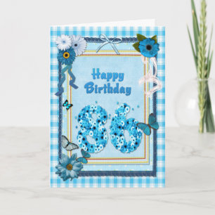 86. Geburtstag mit Scrapbook-Effekt Karte