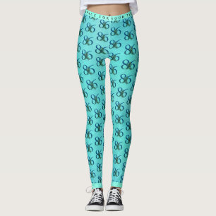 86. Geburtstag oder Jubiläum Pfauenmuster Leggings
