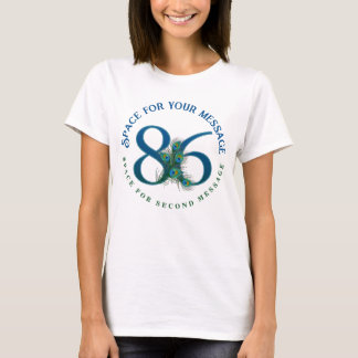 86. Geburtstag Pfauenfedern T-Shirt