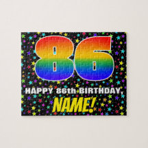 86. Geburtstag — Spaß, farbenfrohe Sternenweltenmu