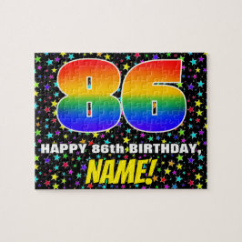 86. Geburtstag — Spaß, farbenfrohe Sternenweltenmu Puzzle