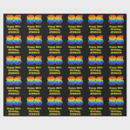 86. Geburtstag: Spaß, farbenfroher Regenbogen Insp Geschenkpapier