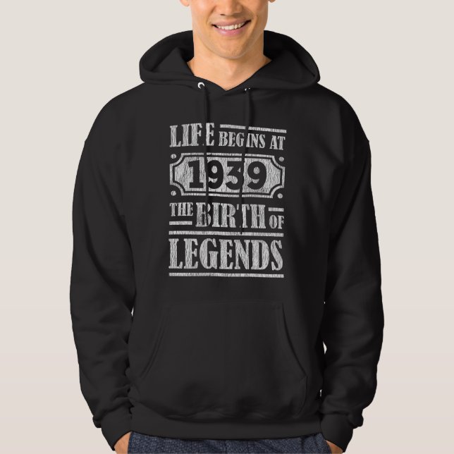 86 Jahre alt 1939 Geburt der Legende 86. Geburtsta Hoodie (Vorderseite)