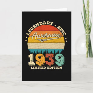 86 Jahre alt 1939 Retro Phantastisch 90. Geburtsta Karte