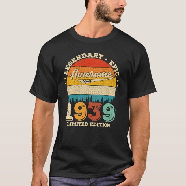 86 Jahre alt 1939 Retro Phantastisch 90. Geburtsta T-Shirt (Vorderseite)