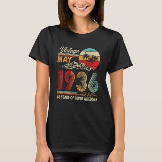 86 Jahre alt 86. Geburtstag Dekoration Mai 1936 T-Shirt