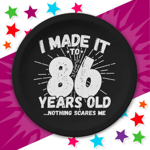 86 Jahre alt Sarcastic Meme Funny 86. Geburtstag Pappteller