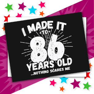 86 Jahre alter sarkastischer Meme Lustiger 86. Geb Postkarte