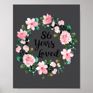86 Jahre geliebte Männer Frauen 86 Jahre alt Cool Poster