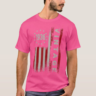 86-jährige Geschenke Vintag 1936 amerikanische Fla T-Shirt