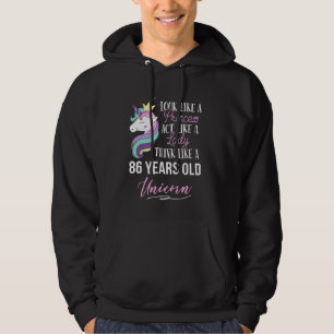86. Unicorn Geburtstag Grafik für 86 Jahre alte Wo Hoodie