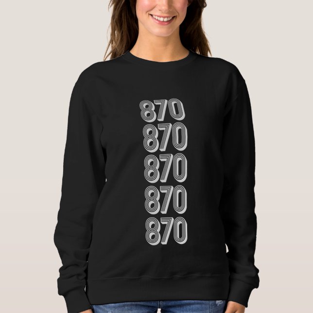 870 Vorwahl Chicago IL Sweatshirt (Vorderseite)