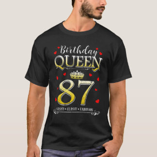 87 & fabulous 87 Jahre alt 87. Geburtstag für Frau T-Shirt
