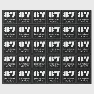 87. Geburtstag: Art Deco Inspiriert Look "87" & Na Geschenkpapier