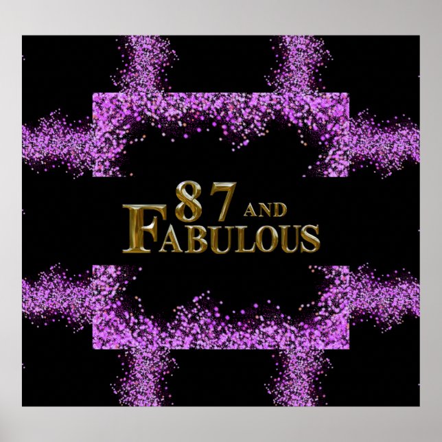 87. Geburtstag Poster (Vorne)