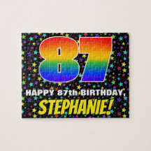 87. Geburtstag — Spaß, farbenfrohe Sternenweltenmu