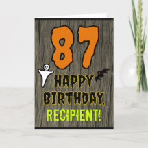 87. Geburtstag: Spooky Halloween Theme, Individuel