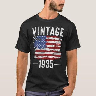 87. Geburtstag US-Flagge Vintage amerikanische Fla T-Shirt