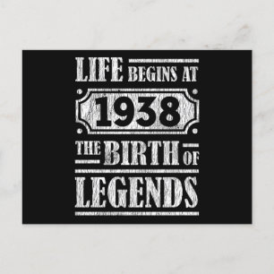 87 Jahre alt 1938 Geburt der Legende 87. Geburtsta Postkarte