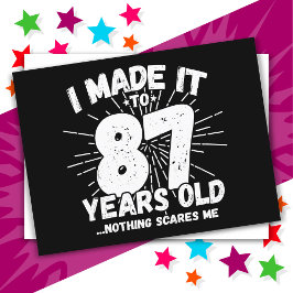 87 Jahre alt Sarcastic Meme Funny 87. Geburtstag Postkarte