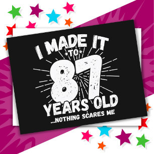 87 Jahre alt Sarcastic Meme Funny 87. Geburtstag Postkarte