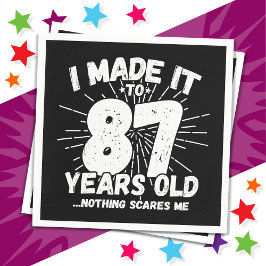 87 Jahre alt Sarcastic Meme Funny 87. Geburtstag Serviette