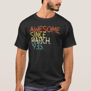 87 Jahre alter März 1935 2 T-Shirt