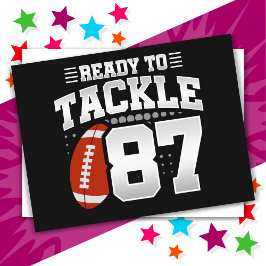 87-jähriges Tackle Football Party 87. Geburtstag Postkarte