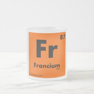 87 Periodensystem des Francium- der Elemente Mattglastasse