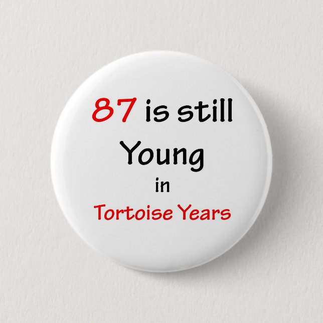 87 Schildkröten-Jahre Button (Vorderseite)