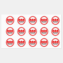 888 Angel Number Sticker - Wohlstand und Überfluss
