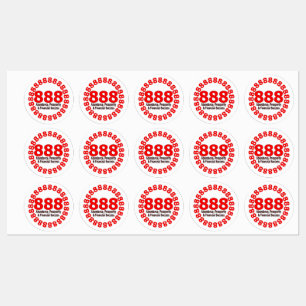 888 Angel Number Sticker - Wohlstand und Überfluss