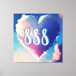 888 Engel Number: A Tapestry of Cosmic Serenity Leinwanddruck