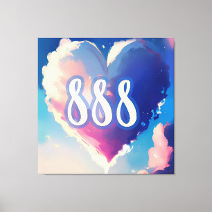 888 Engel Number: A Tapestry of Cosmic Serenity Leinwanddruck