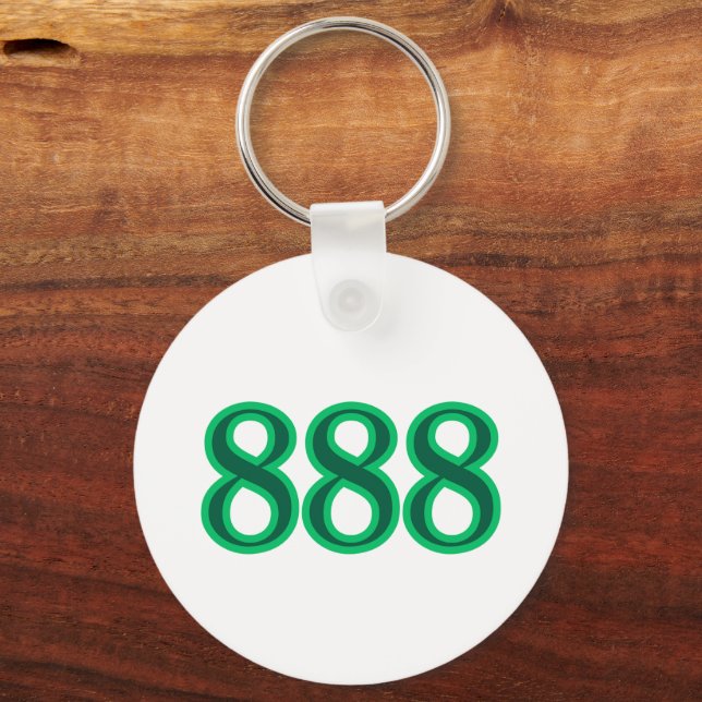 888 Engelszahl Geld Schlüsselanhänger (Vorderseite)