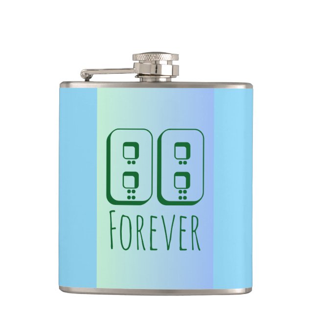 88 Forever Vinyl Wrapped Flask Flachmann (Vorderseite)