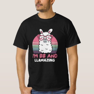 88. Geburtstag Llamazing Llama 88 Jahre alt Geburt T-Shirt