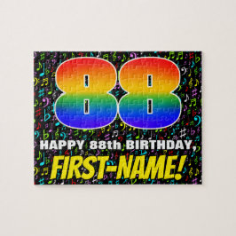 88. Geburtstag — Spaß, farbenfrohe Musiksymbole & Puzzle
