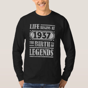 88 Jahre alt 1937 Geburt der Legende 88. Geburtsta T-Shirt