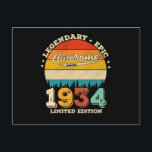 88 Jahre alt Phantastisch seit 1934 88. Geburtstag Postkarte<br><div class="desc">Birthday Design Für alle,  die das Horoskop sagen schwierig & Stubborn Aber ganz wert.Tragen Sie es mit Stolz auf die Arbeit,  Schule Gymnastik perfekt,  um mit Shorts,  Leggings oder Jeans für einen lässigen und trendigen Look zu verbinden</div>